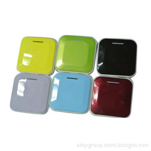 Dual USB port power bank with three 18650 batteries, four lamp power indicators